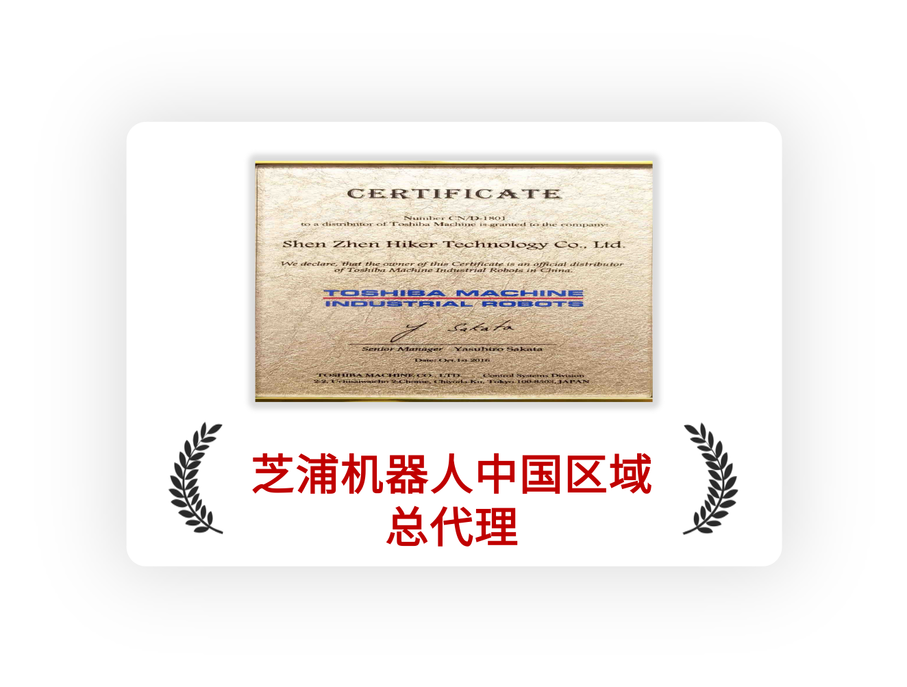 芝浦机器人中国区域总代理