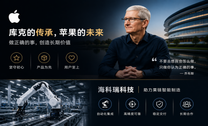海科瑞 | 从苹果CEO交班，看果链自动化的底层逻辑